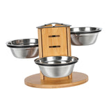 Maxbell Elevated Cat Bowls for Cats and Small Dogs Stable Stainless Steel Pet Dishes
