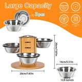 Maxbell Elevated Cat Bowls for Cats and Small Dogs Stable Stainless Steel Pet Dishes