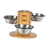 Maxbell Elevated Cat Bowls for Cats and Small Dogs Stable Stainless Steel Pet Dishes