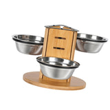 Maxbell Elevated Cat Bowls for Cats and Small Dogs Stable Stainless Steel Pet Dishes