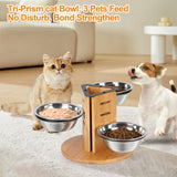 Maxbell Elevated Cat Bowls for Cats and Small Dogs Stable Stainless Steel Pet Dishes
