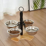Maxbell Elevated Cat Bowls Puppy Dishes Raised Cat Dishes for Indoor Cats Small Dogs