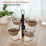 Maxbell Elevated Cat Bowls Puppy Dishes Raised Cat Dishes for Indoor Cats Small Dogs