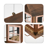 Maxbell Hanging Bird Feeder Country House Shape Garden Decor for Patio Yard Backyard