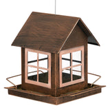 Maxbell Hanging Bird Feeder Country House Shape Garden Decor for Patio Yard Backyard