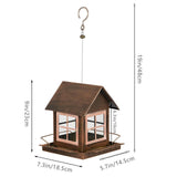 Maxbell Hanging Bird Feeder Country House Shape Garden Decor for Patio Yard Backyard