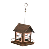 Maxbell Hanging Bird Feeder Country House Shape Garden Decor for Patio Yard Backyard