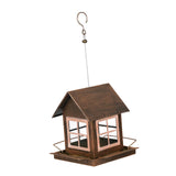 Maxbell Hanging Bird Feeder Country House Shape Garden Decor for Patio Yard Backyard