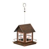 Maxbell Hanging Bird Feeder Country House Shape Garden Decor for Patio Yard Backyard