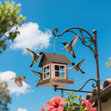 Maxbell Hanging Bird Feeder Country House Shape Garden Decor for Patio Yard Backyard