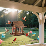 Maxbell Hanging Bird Feeder Country House Shape Garden Decor for Patio Yard Backyard