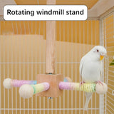 Maxbell Bird Stand Perch Toy for Small Birds Easy to Install Fun Parrot Parakeet Toy