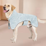 Maxbell Dog Bathrobe Towel Adjustable Belly Strap Warm Keeping with Hood Drying Coat