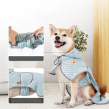 Maxbell Dog Bathrobe Towel Adjustable Belly Strap Warm Keeping with Hood Drying Coat