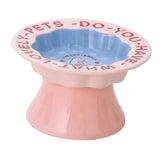 Maxbell Elevated Cat Bowl Modern Easy to Clean Food Container for Kittens Elder Cats Pink