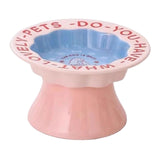 Maxbell Elevated Cat Bowl Modern Easy to Clean Food Container for Kittens Elder Cats Pink