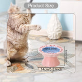 Maxbell Elevated Cat Bowl Modern Easy to Clean Food Container for Kittens Elder Cats Pink