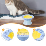 Maxbell Elevated Cat Bowl Modern Easy to Clean Food Container for Kittens Elder Cats Blue