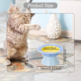 Maxbell Elevated Cat Bowl Modern Easy to Clean Food Container for Kittens Elder Cats Blue