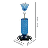 Maxbell Hummingbird Feeder for Outdoors Hanging 6 Feeding Stations for Window Garden Blue