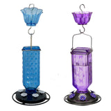 Maxbell Hummingbird Feeder for Outdoors Hanging 6 Feeding Stations for Window Garden Blue