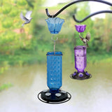 Maxbell Hummingbird Feeder for Outdoors Hanging 6 Feeding Stations for Window Garden Blue