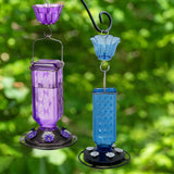 Maxbell Hummingbird Feeder for Outdoors Hanging 6 Feeding Stations for Window Garden Blue