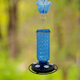 Maxbell Hummingbird Feeder for Outdoors Hanging 6 Feeding Stations for Window Garden Blue