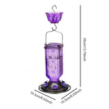 Maxbell Hummingbird Feeder for Outdoors Hanging 6 Feeding Stations for Window Garden Purple