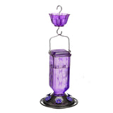 Maxbell Hummingbird Feeder for Outdoors Hanging 6 Feeding Stations for Window Garden Purple
