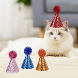 Maxbell 4x Birthday Hat for Dog Cat Decor Mini Party Hat for Pet Birthday Party Cat Style B