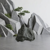 Maxbell Decorative Foam Stone Park Courtyard Figurine Lawn Artificial Landscape Rock style C