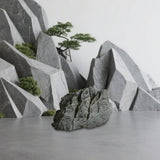 Maxbell Decorative Foam Stone Park Courtyard Figurine Lawn Artificial Landscape Rock Style E