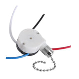 Maxbell Pull Chain Switch Multifunctional Replacement Part Wall Lamps 3 Speed 4 Wire Silver