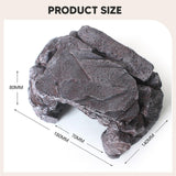 Maxbell Fish Tank Decoration Hideout Reptiles Cave Fake Rock Resin Aquarium Ornament