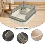 Maxbell Cat Litter Box Container Bedpan Heighten Sand Basin Sandbox Kitty Litter Pan