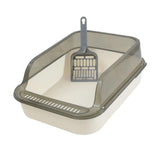 Maxbell Cat Litter Box Container Bedpan Heighten Sand Basin Sandbox Kitty Litter Pan