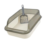 Maxbell Cat Litter Box Container Bedpan Heighten Sand Basin Sandbox Kitty Litter Pan