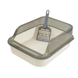 Maxbell Cat Litter Box Container Bedpan Heighten Sand Basin Sandbox Kitty Litter Pan