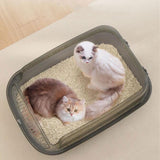 Maxbell Cat Litter Box Container Bedpan Heighten Sand Basin Sandbox Kitty Litter Pan