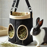 Maxbell Rabbit Hay Feeder Bag Guinea Pig Hanging Hay Feeding Bag for Hamsters Rabbit