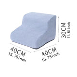 Maxbell Dog Stairs Pet Steps Non Slip Compact Comfortable Soft for High Bed Climbing 2 step gray
