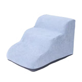 Maxbell Dog Stairs Pet Steps Non Slip Compact Comfortable Soft for High Bed Climbing 3 step gray