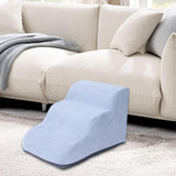 Maxbell Dog Stairs Pet Steps Non Slip Compact Comfortable Soft for High Bed Climbing 3 step gray