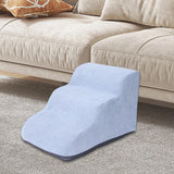 Maxbell Dog Stairs Pet Steps Non Slip Compact Comfortable Soft for High Bed Climbing 3 step gray