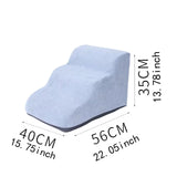 Maxbell Dog Stairs Pet Steps Non Slip Compact Comfortable Soft for High Bed Climbing 3 step gray