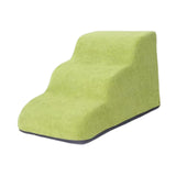 Maxbell Dog Stairs Pet Steps Non Slip Compact Comfortable Soft for High Bed Climbing 3 step green