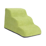 Maxbell Dog Stairs Pet Steps Non Slip Compact Comfortable Soft for High Bed Climbing 3 step green