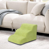 Maxbell Dog Stairs Pet Steps Non Slip Compact Comfortable Soft for High Bed Climbing 3 step green