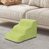 Maxbell Dog Stairs Pet Steps Non Slip Compact Comfortable Soft for High Bed Climbing 3 step green